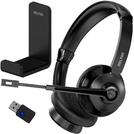 Delton 30X Wireless Computer Headset Bluetooth Headphones with Noise Cancelling Mic, Auto-Pairing USB DBTHEAD30XBTDLHSAS1